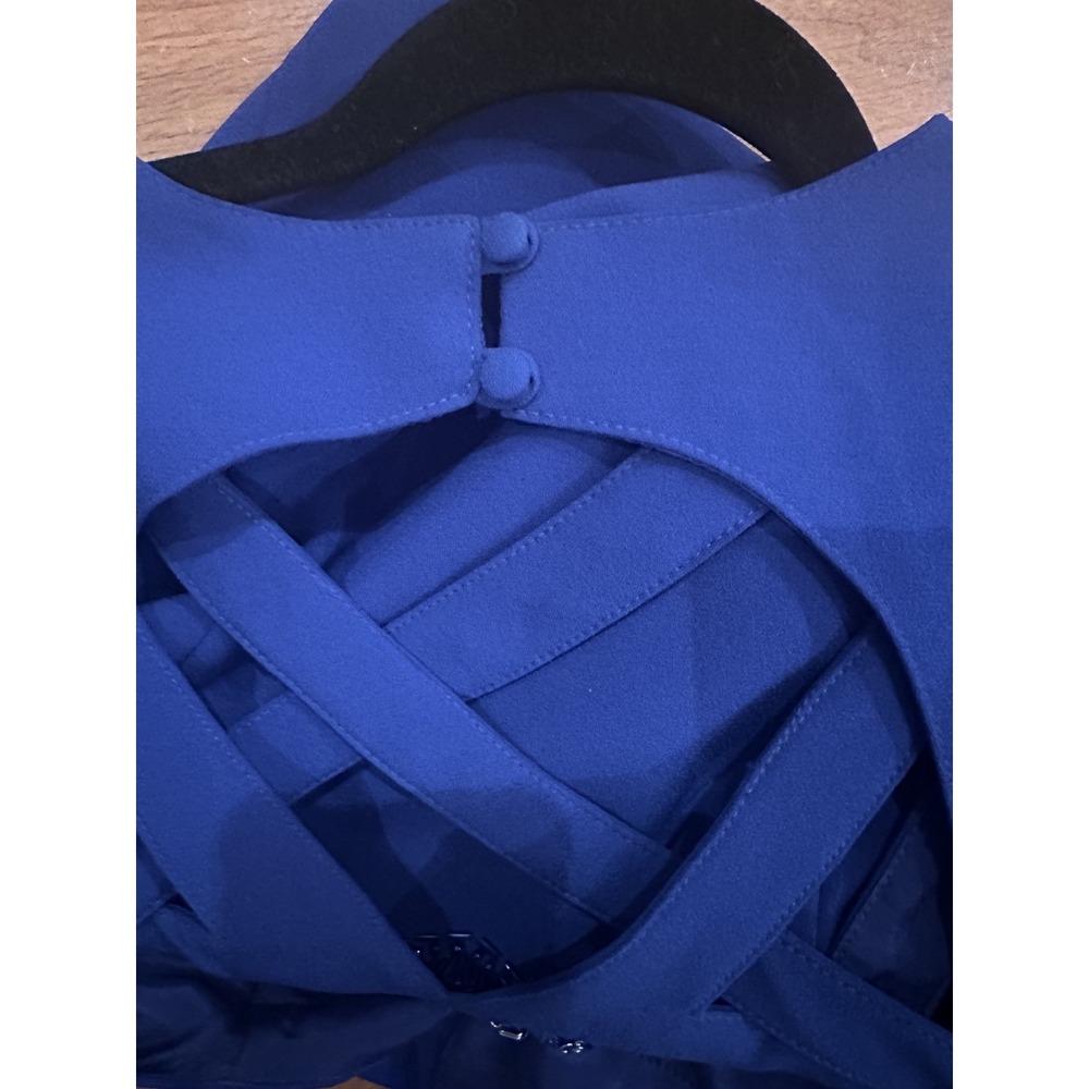 Minuet M Royal Blue Beaded Mini Homecoming Dress Sparkle Formal Cocktail HOCO - Picture 4 of 11
